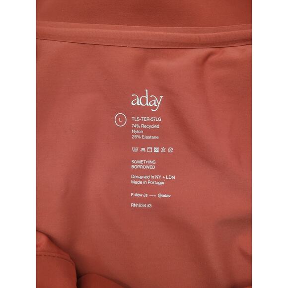 Aday Something Borrowed Snap Button Tunic Top Size L Burnt Orange Lagenlook - Picture 4 of 7